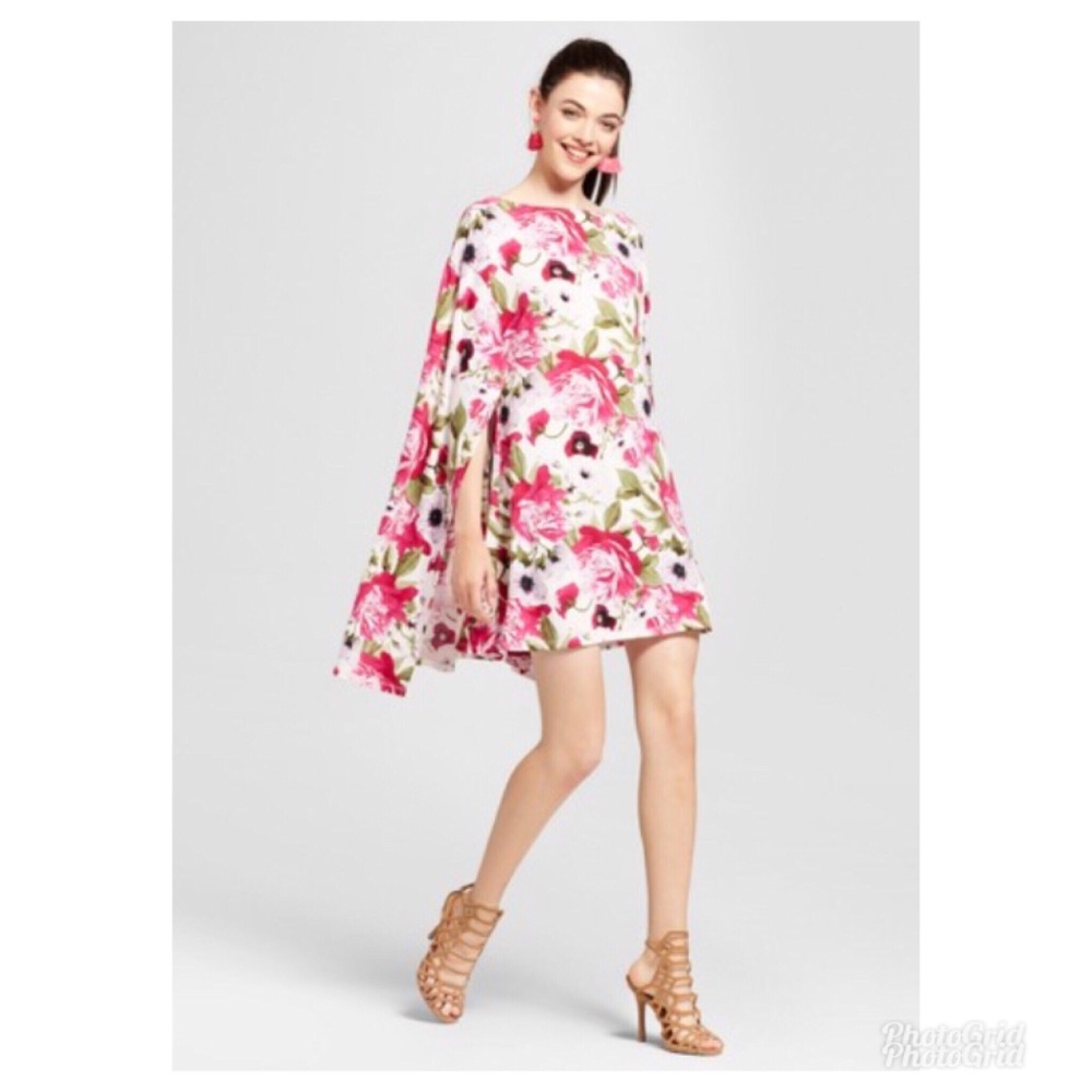 Floral Cape Dress